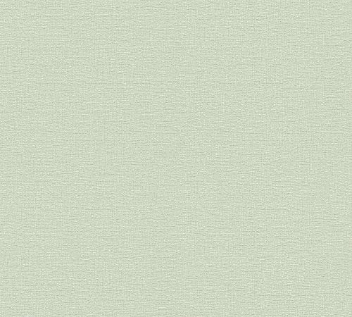 Papel Pintado Liso Greenery A.S. Création Papel pintado tejido no tejido 10.05 m x 0.53 m Verde Fabricado en Alemania 367136 36713-6 Cover
