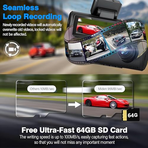 4K Dual Channel Dash Cam with Free 64GB Card - $79.99 - Image 4