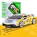 Lihgfw Fernbedienung Auto Legierung Drift Auto Erwachsene Allradantrieb 2.4G High-Speed ​​Racing Wiederaufladbare Jungen Spielzeugauto Modell, 1/16 (Color : Yellow, Größe : 2 Batteries)