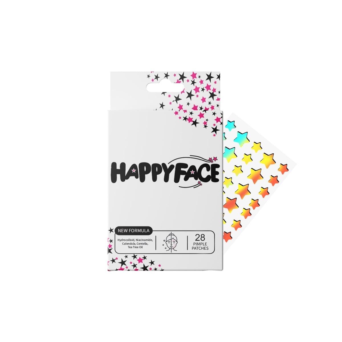 HappyFace Acne Spot Dots Hydrocolloid Pimple Patch For Face Psychedelic Pimple Patch 28 Count All Skin Types