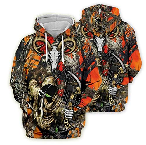 Hommes Deer Hunter Veste À Capuche Antelope Hunter Sweatshirts Camouflage Forêt 3D Graphique À Capuche Sweat