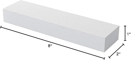 Miniatura 2 de Bon Tool 14-895 8 pulgadas por 2 pulgadas por 1 pulgada de grano 80 de óxido de aluminio para azulejos de piedra y ladrillo de frotamiento, blanco