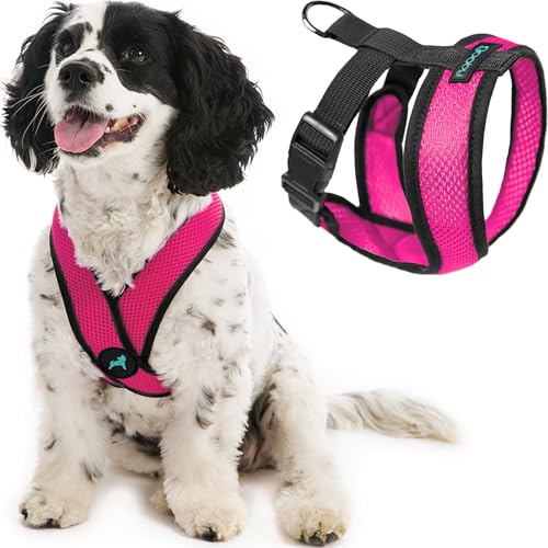 Image of Gooby Comfort X Head-in Dog Harness, Choke-Free, Flamingo Pink, Small