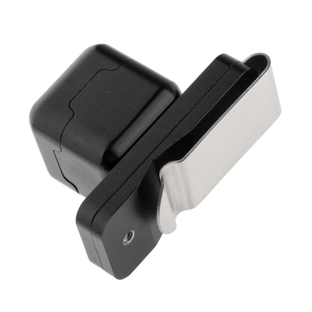 Bilard Cue Chalk Case Holder kreda nośnik metalowe pudełko z klipsem czarny