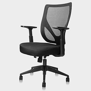 LQ&XL Silla de Oficina, Silla Escritorio de Forma de Malla Transpirable, Ergonómica Mecanismo sincronizado Altura Ajustable Giratoria 360 Grados Carga Máx 120kg