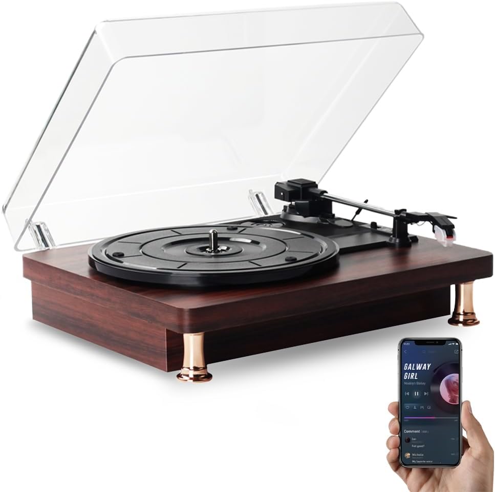 BOKOPTYR Reproductor de Discos de Vinilo, Reproductor de Discos ...