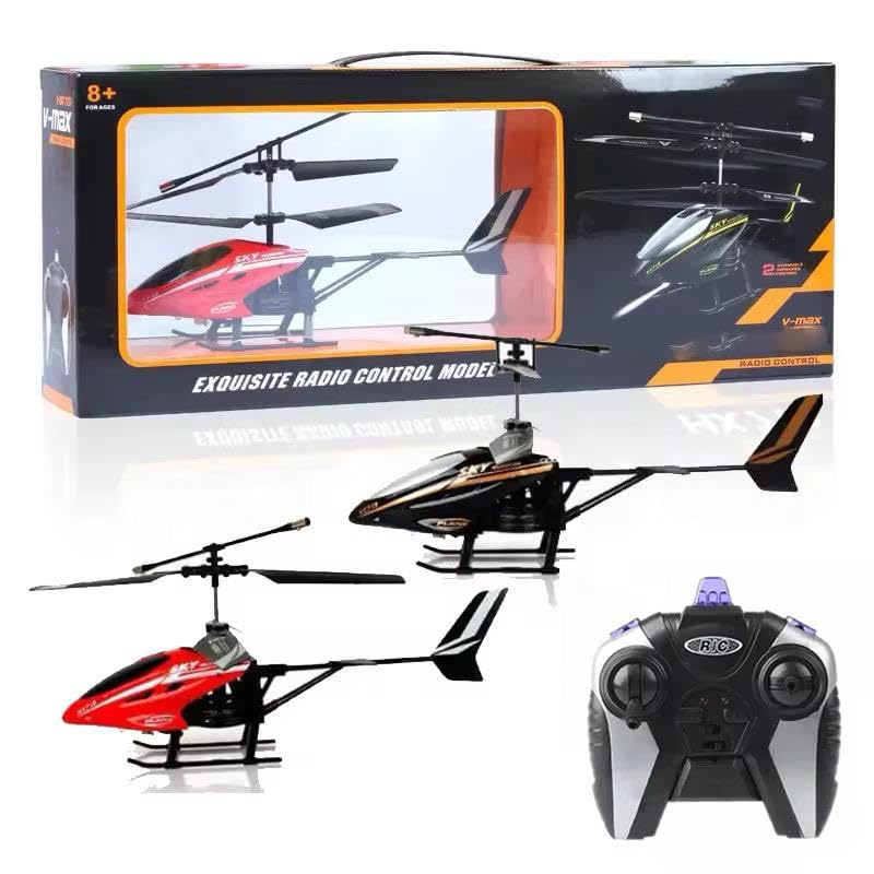 Image of RC Helicopter for Kids & Adults | Remote Control Helicopter with Gyro Stabilizer, LED Lights & Durable Blades | Rechargeable Indoor Flying Toy Helicopter for Beginners