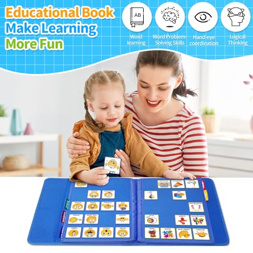 Boczif Visual Communication Book, Nonverbal Communication Board, Autism Language Vocabulary Learning Materials, Speech Articulation Therapy Cue Cards for Kids, Toddler Behavior Book for Home School - Image 5