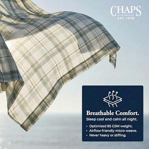 Image of Chaps Twin Size Sheet & Pillowcase Sets- 6 Piece, Deep Pocket, Wrinkle Free