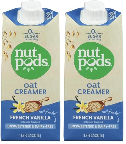 NUTPODS French Vanilla Oat Creamer, 11.2 FZ (Pack of 2)