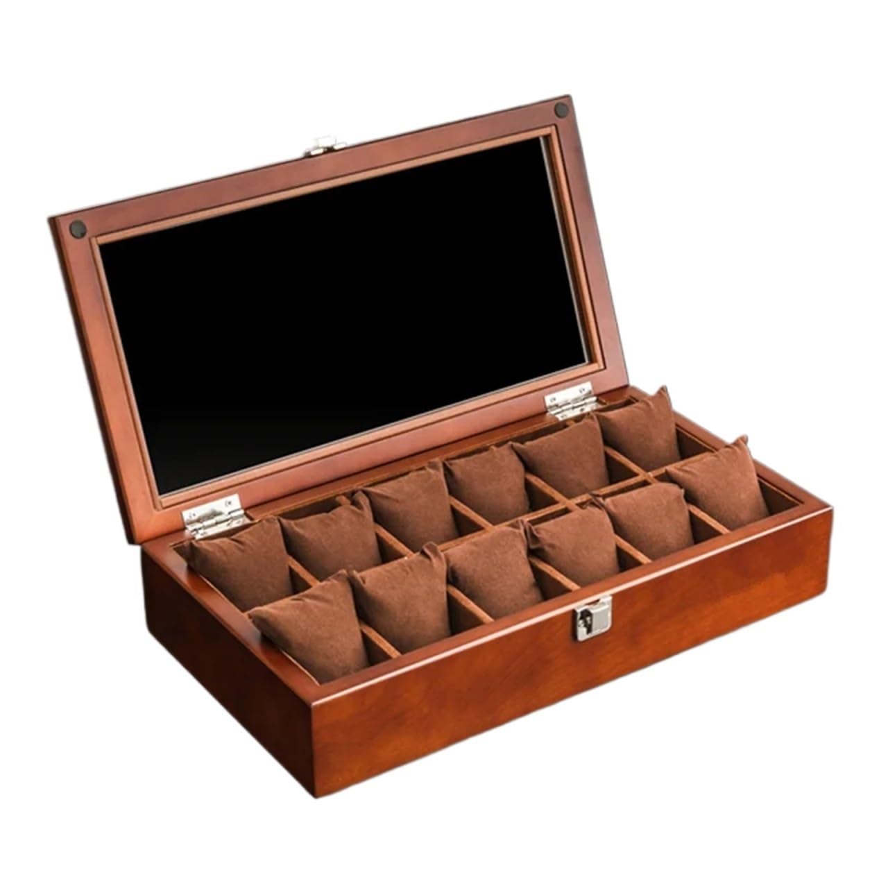 LPATEBCVU Solid Wood Watch Box 3/5/8/10/12 Slots Wood Watch Box Organizer Wooden Holder For Men Display Gift