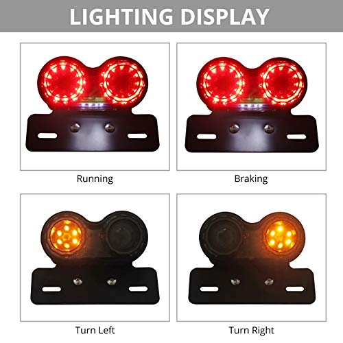 PROZOR Fanale Posteriore per Moto Omologazione E11...