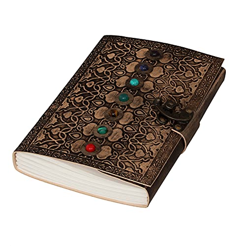 Book of Shadows en cuir équilibre vos chakras grâce aux pierres