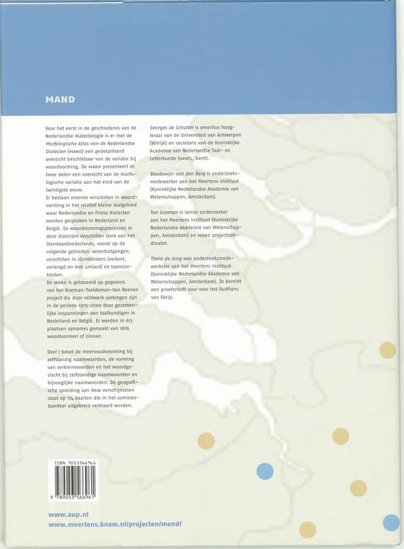 MAND: morfologische atlas van de Nederlandse dialecten: Deel 1