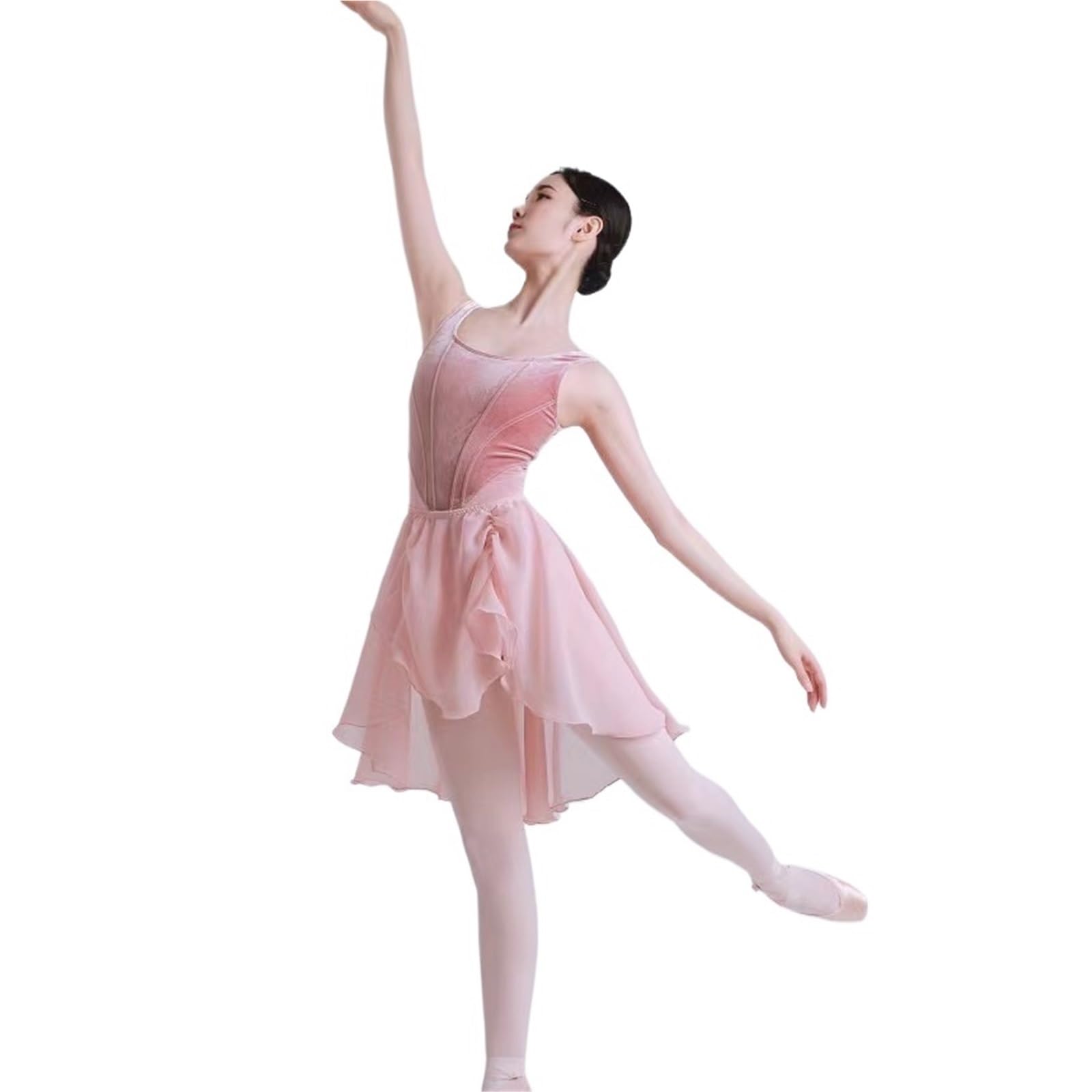 Justaucorps de Ballet Justaucorps De Ballet 2 Pièces For Femmes, En Velours, Sans Manches, For Professeur, Entraînement Spécial, Gymnastique, Yoga, Maillot Bain, Costume Scène
