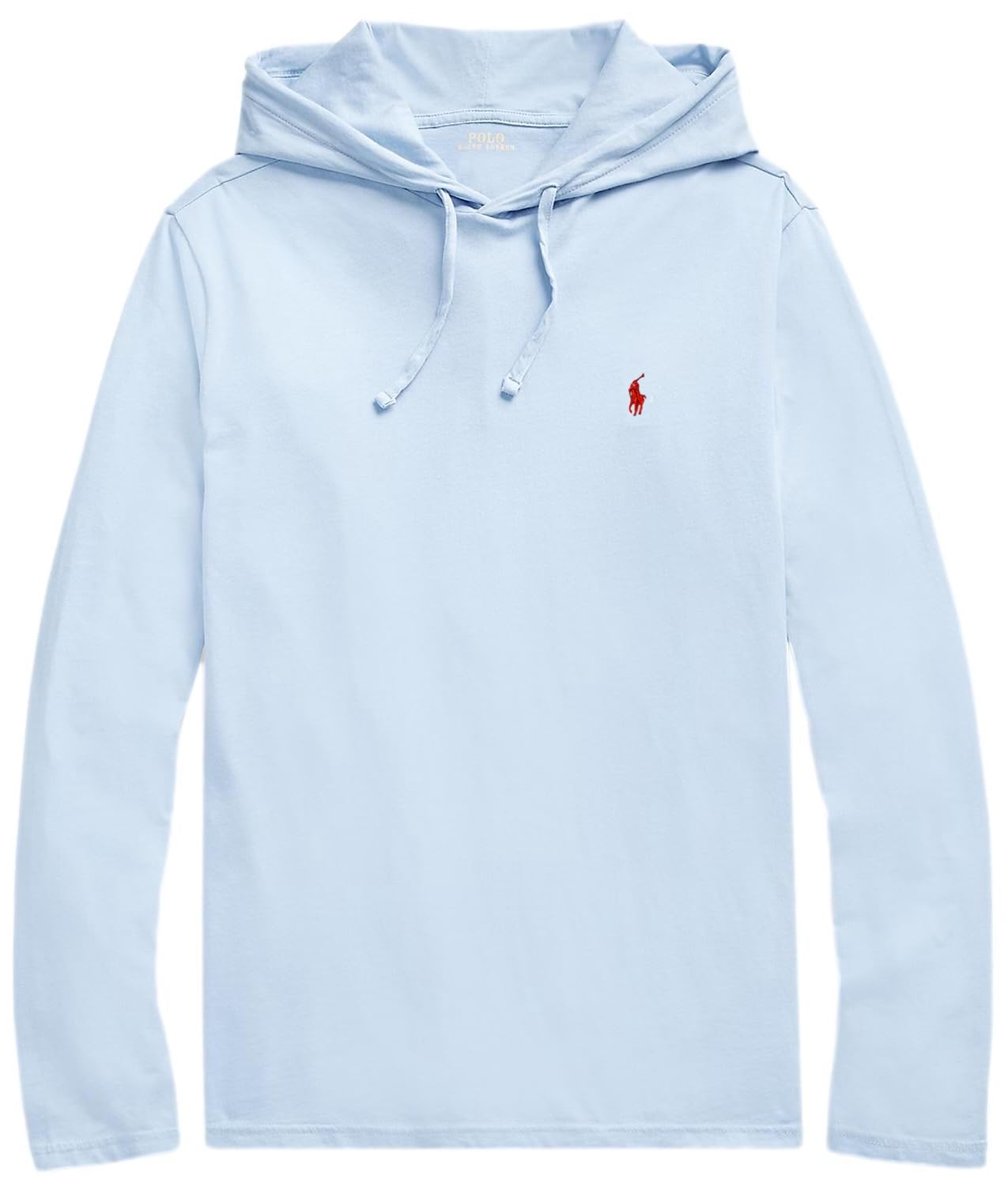 POLO RALPH LAUREN Mens Classic Fit Soft Touch Long-Sleeve Tee, Hooded Austin Blue, Medium