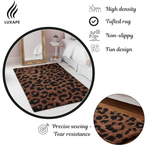 Tapete estampado leopardo hecho a mano 75 cm miniatura 7