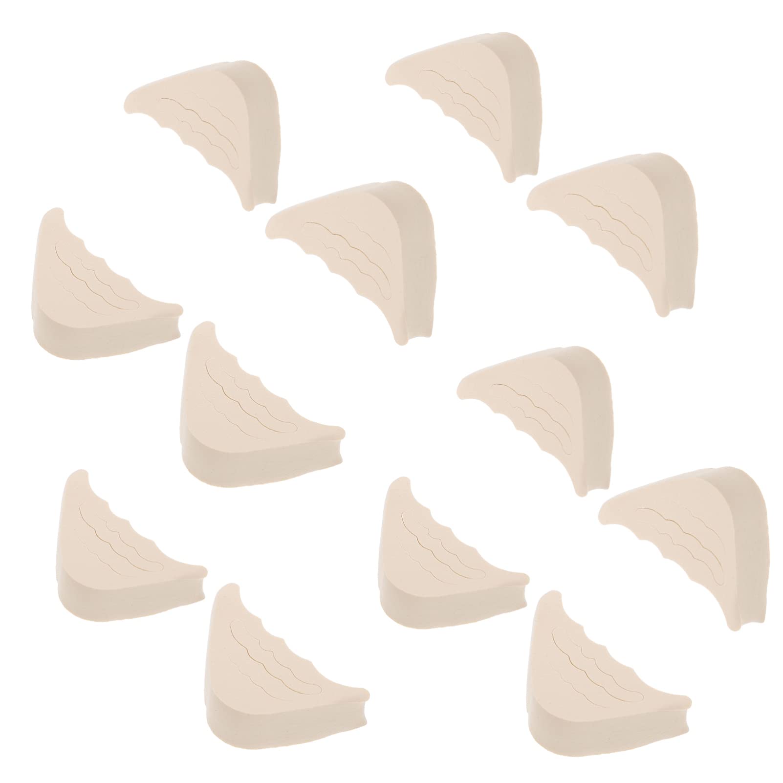 Healifty 6 Pairs Half Size Padded Toe Plug Toe Support Insoles Shoe Toe Inserts Silicone Metatarsal Foot pad Sponge Toe Anti Shoe Insole High Elastic Sponge Men and Women Front feet Heel