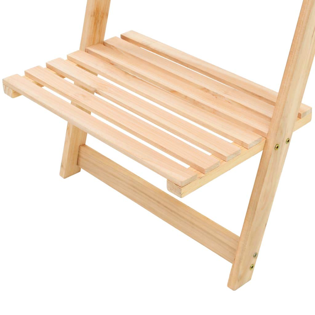 Homgoday Étagère Murale échelle Bois de cèdre 41,5 x 30 x 176 cm, Tablette Flottantes de Rangement Suspendue, Étagère Mural Présentoir pour Salon Chambre Salle de Bain Couloir Cuisine et Bureau