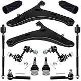 TUCAREST 12Pc Suspension Kit Fit For 2014-2018 Su-baru Forester, 2 Front Lower Control Arm Ball joint + 4 Outer Inner Tie Rod + 2 Sway Bar + 2 Boots [# K622856 K622857 K750084 EV800982 ES3712 K9513]