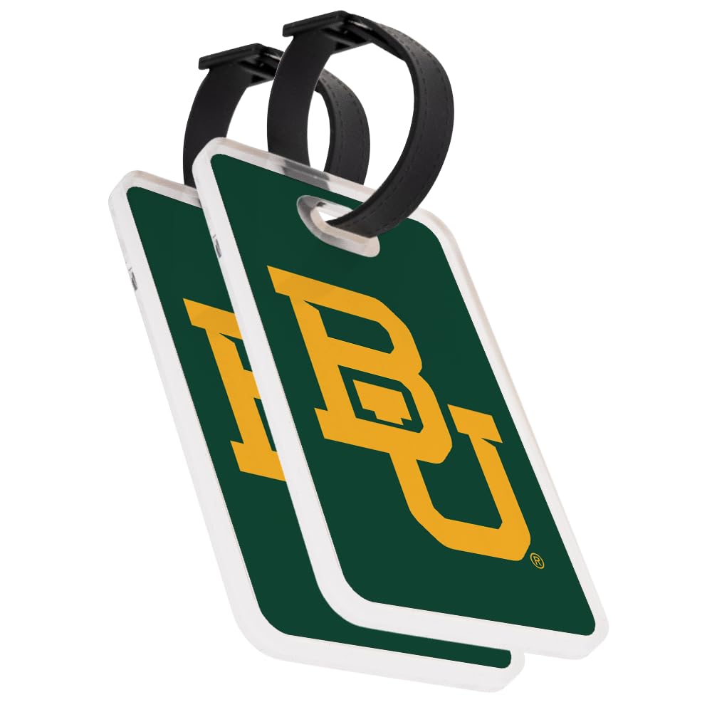 Desert Cactus Baylor University Luggage Tag Official BU Bears 2 Pack Travel ID Label for Suitcases Bags and