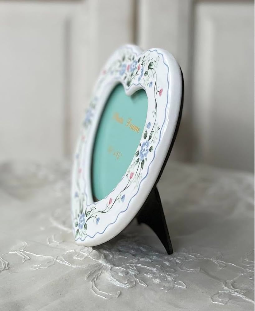 Amazon.co.jp: 陶器のフォトフレーム ハート : ホーム＆キッチン