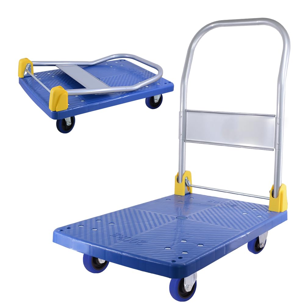 Amazon.co.jp: Mingweijg 台車 折り畳み 軽量 静音 手押し台車 72x48