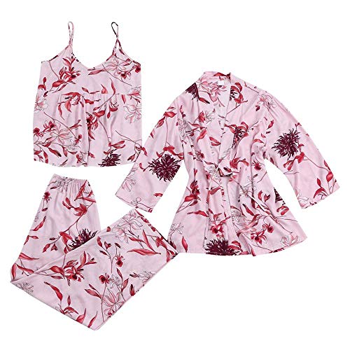 Ensembles de lingerie femme en satin de soie avec chemise de nuit et robe assortie
