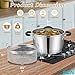 AOSION 6 Quart Stainless Steel Stockpot with Deep Fryer Basket, Stainless Steel Pot with Lid, 6QT Large Stock Pot, Induction Ready, Compatible with All Stoves, Dishwasher Safe