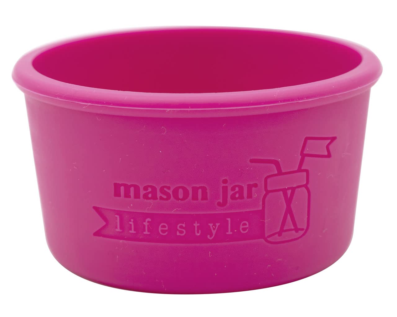 Mason Jar Lifestyle 4oz Silicone Sleeves/Jackets for Protecting Small Ball, Kerr, Quilted Canning Jars (Berry Pink, 2 Pack)