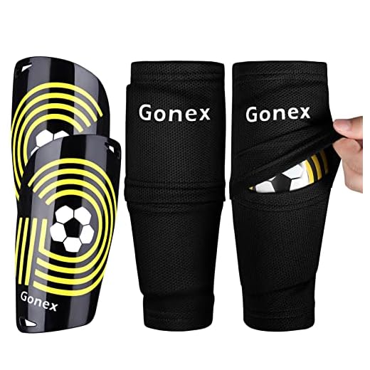 Gonex Soccer Shin Guards for Kids Adult, Youth Boys Girls Shin Guards Slip in Soccer Shin Pad Sleeves Canilleras for Football Games, EVA Cushion Protection Reduce Shocks & Injuries