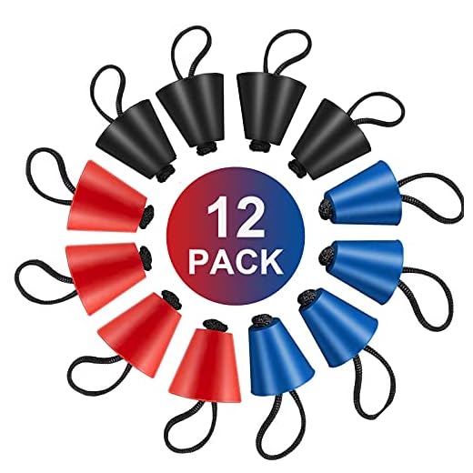 IYSI 12 Pieces Universal Kayak Scupper Plug Kit Silicone Scupper Plugs Drain Holes Stopper Bung with Lanyard Fit for Kayaks Canoes