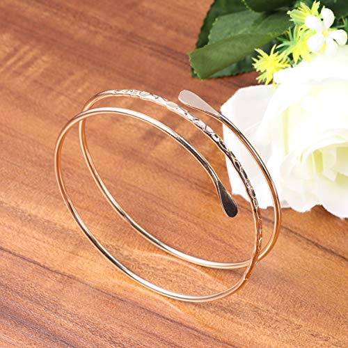 KESYOO Minimalista Simples Bobina Banda Braço Superior Braçadeira Braceletes para Mulheres Meninas P