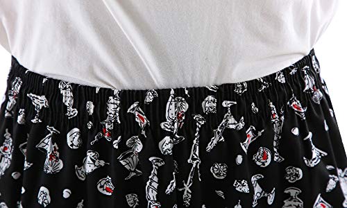 Men’s And Women's Baggy Printed Chef Pants Kitchen Uniforms With Elastic Waist Floral Restaurant Work Pants Style2 M #TOP5