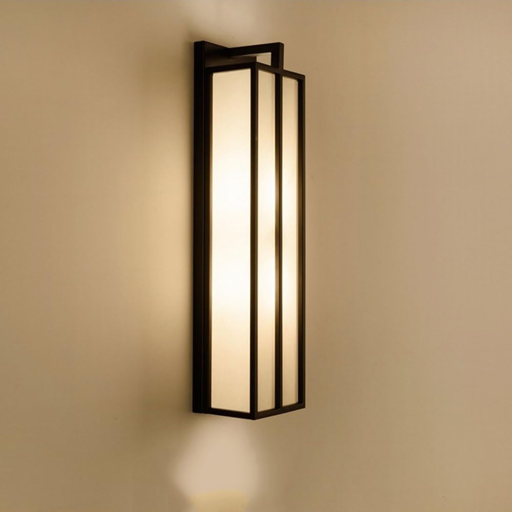 MESOVFCA European Minimalist Style Wall Lamp - White Fabric Lampshade Indoor Lantern for Bedroom and Living Room