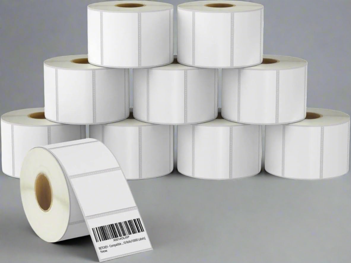 SECUREMENT Direct Thermal Barcode Labels Stickers (3x2 Inch / 75x50 mm) 1000 Labels/Roll (4 Rolls)