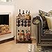 Bosimeca 3-Tier Wine Bar Table: Small Liquor Bottle Holder with 8-Bottle Wine Rack Mini Wine Bar Cabinet Corner Whiskey Display Shelf Floor Liquor Storage Bar for Home Living Room