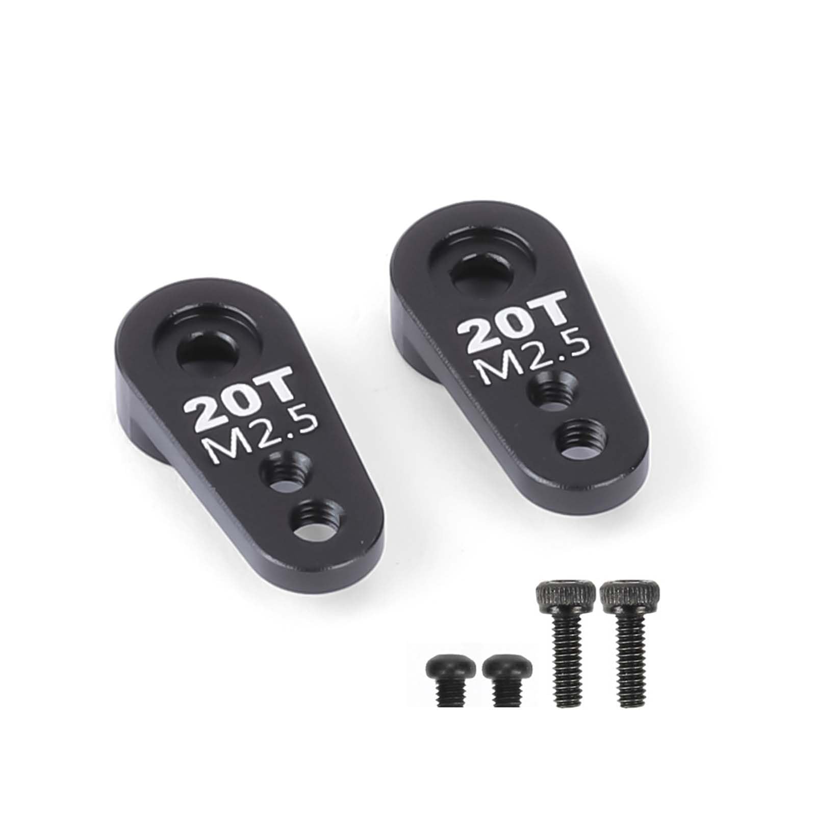 RCAWD 20T Servo Arm Steering Servo Horn for ARRMA Mojave Typhon Granite Grom & Micro Gear Servo Spektrum #SPMSSX110 Upgrade Black