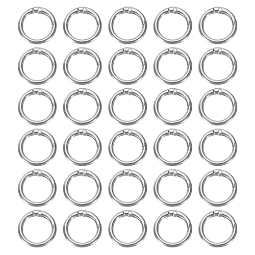 Anneaux ronds à ressort 19mm argenté pour sac à main portefeuille et mousqueton porte-clés