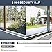 Sliding Door Security Bar，17.5-50 inch Adjustable Patio Door Security bar, Heavy Duty Window Security Bars Inside for Sliding Glass Door Home Apartment Bedroom(White)