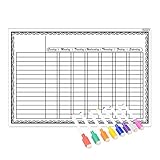 Weekly Multi-Purpose Magnetic Refrigerator Dry Erase Board,Job Planner with 8 Magnetic Dry Erase Markers (16inchx12inch, Vertical FLAT PACK)