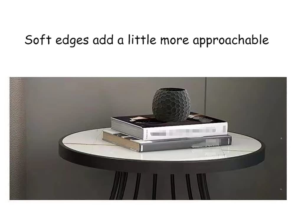 Amazon｜ラウンドサイドテーブル 大理石 ソファテーブル スモール2段