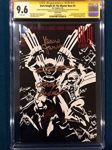 FRANK MILLER 4x SIGNED DK III The Master Race CGC 9.6 Andy Kubert Brian Azzarello Klaus Janson