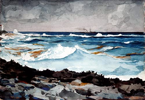 Tableau Shore and Surf Nassau Winslow Homer impression d'art sur toile pour salon 60x90cm