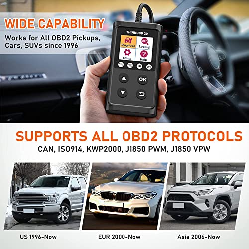 Thinkcar Thinkobd Obd2 Scanner Check Engine Code Reader Universal Diagnostic Scan Tool For All Obdii Cars After 1996【2022 Ver.】 #TOP3
