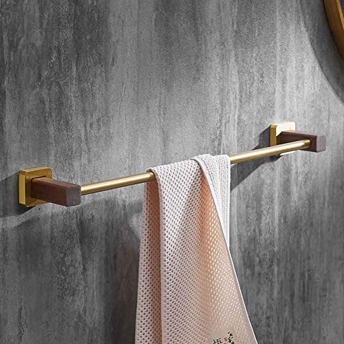 WMZQW Étagère Serviette Multi-Fonction Mural Rangement Serviette de Bain Porte-Serviettes Accessoire pour Salle de Bain Toilette Cuisine Noyer Noir + Or Brossé,B Cover