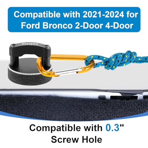 Hiolpen Hard Top Fasteners Mounting Screw Kit for Ford Bronco 2021-2024 - 8Pcs Aluminum Hardtop Quick Removal Fastener with Thumb Screw - Easy Installation for Secure Hard Top Screws Hardtop Bolts - Thumbnail 2