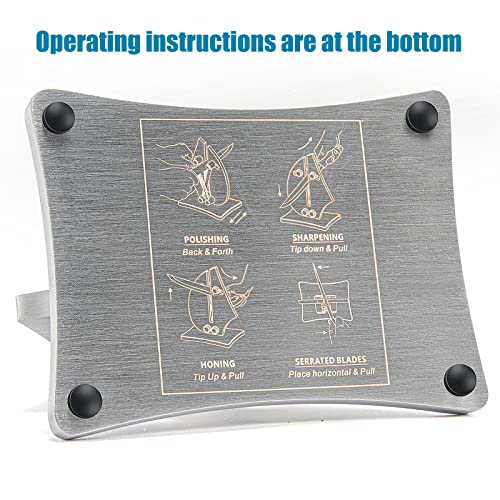 Professional Kitchen Knife Sharpener - Auto-Adjust Solid Stainless Steel And Tungsten Carbide Knife Sharpener In Sailboat Shape For Steel Knives By Grihot. #TOP5