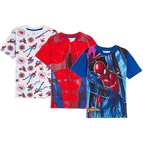 Boys Spiderman T-Shirt 3 Pack for Ages 5-6 Cover