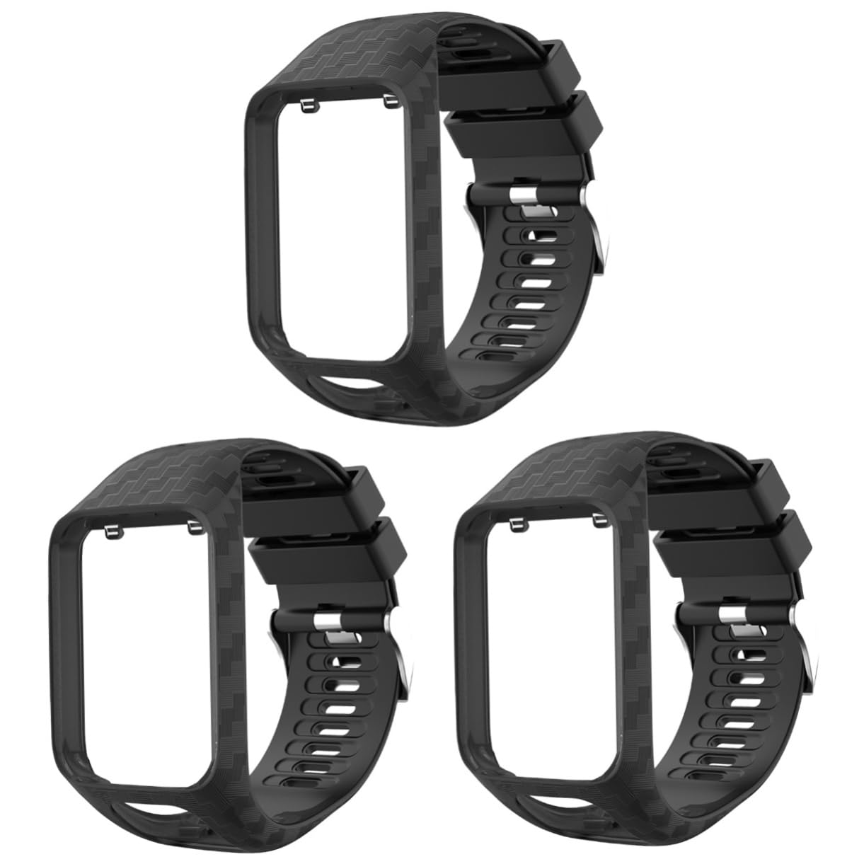 3 Piezas correa reloj silicona correas reloj silicona para hombres banda liberación rápida correa reloj inteligente correa smartwatch banda reloj inteligente
